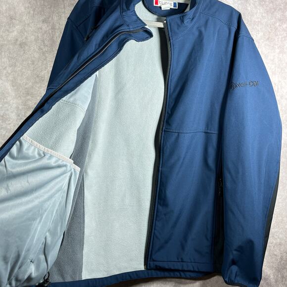 Clique Windbreaker Jacket Mens XL Blue Black Full Zip Outdoor Workwear Lined - Picture 5 of 10